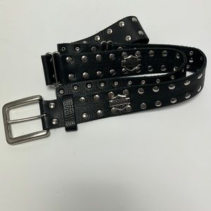 HARLEY-DAVIDSON  Studded Vintage H-D Black Leather Belt